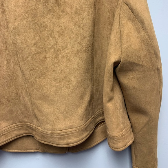 Just fab brown bomber jacket with Sherpa collar, size 3X - Picture 5 of 9